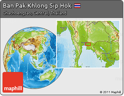 Physical Location Map of Ban Pak Khlong Sip Hok