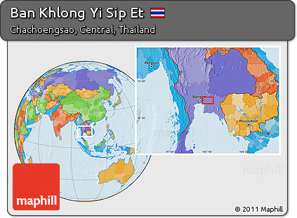 Political Location Map of Ban Khlong Yi Sip Et