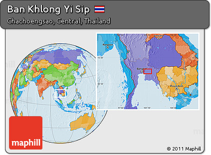Political Location Map of Ban Khlong Yi Sip