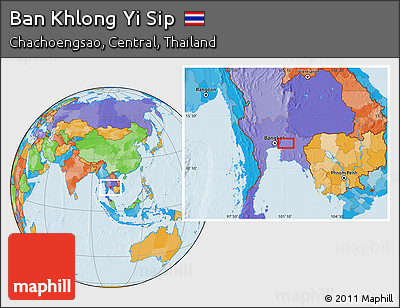 Political Location Map of Ban Khlong Yi Sip