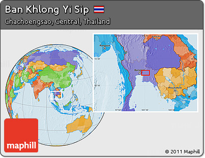 Political Location Map of Ban Khlong Yi Sip