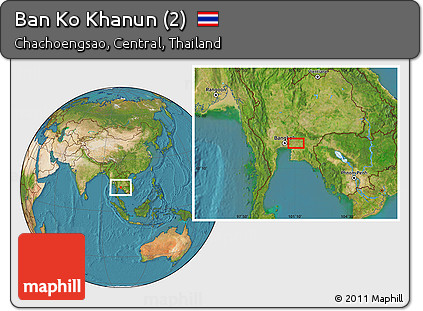 Satellite Location Map of Ban Ko Khanun (2)