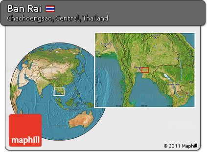 Satellite Location Map of Ban Rai