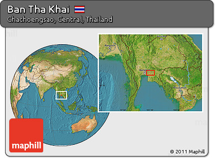 Satellite Location Map of Ban Tha Khai