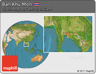 Satellite Location Map of Ban Khu Mon