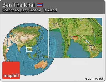 Satellite Location Map of Ban Tha Khai