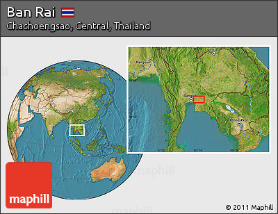 Satellite Location Map of Ban Rai