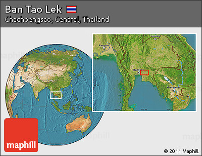 Satellite Location Map of Ban Tao Lek