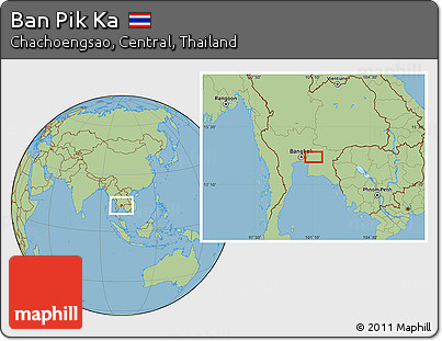 Savanna Style Location Map of Ban Pik Ka