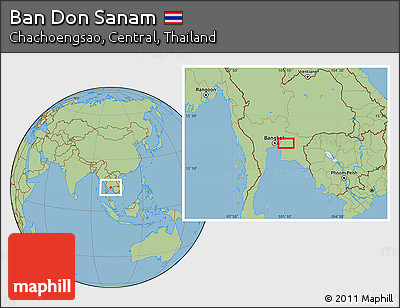 Savanna Style Location Map of Ban Don Sanam