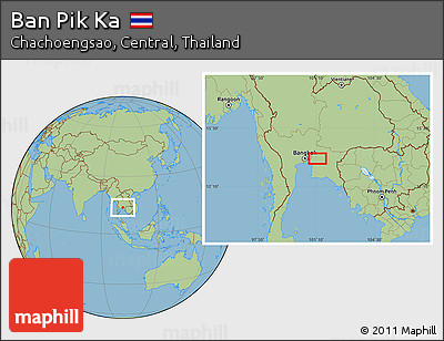 Savanna Style Location Map of Ban Pik Ka