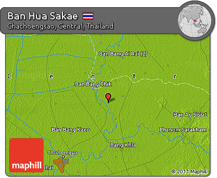 Physical Map of Ban Hua Sakae