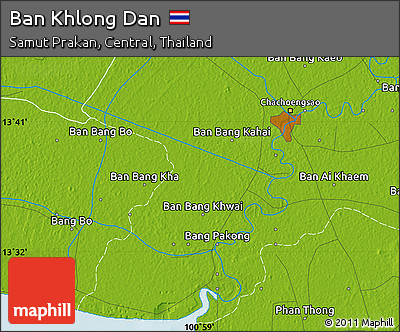 Physical Map of Ban Khlong Dan