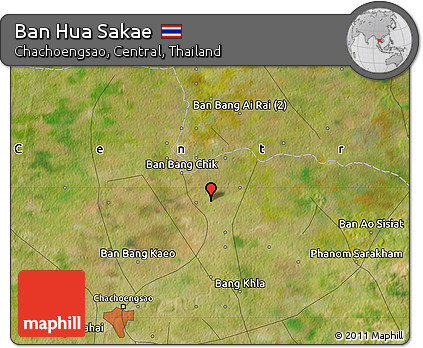 Satellite Map of Ban Hua Sakae