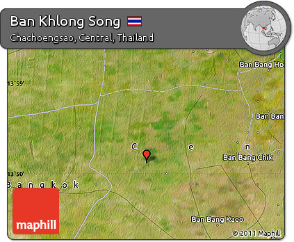 Satellite Map of Ban Khlong Song