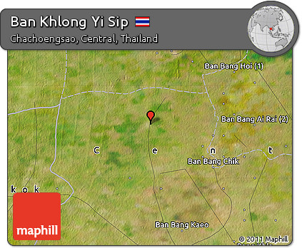 Satellite Map of Ban Khlong Yi Sip