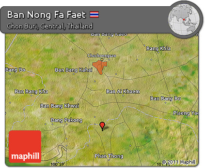 Satellite Map of Ban Nong Fa Faet