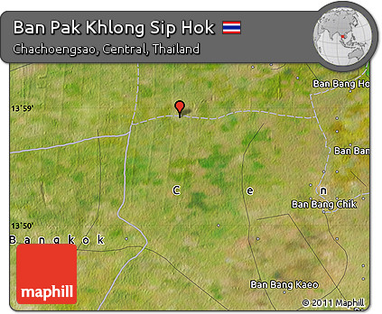 Satellite Map of Ban Pak Khlong Sip Hok
