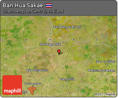 Satellite Map of Ban Hua Sakae