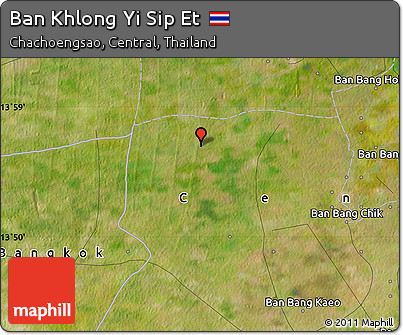 Satellite Map of Ban Khlong Yi Sip Et