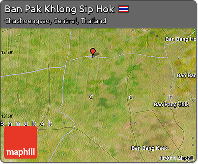 Satellite Map of Ban Pak Khlong Sip Hok