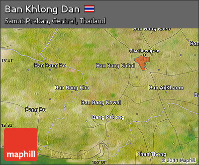 Satellite Map of Ban Khlong Dan
