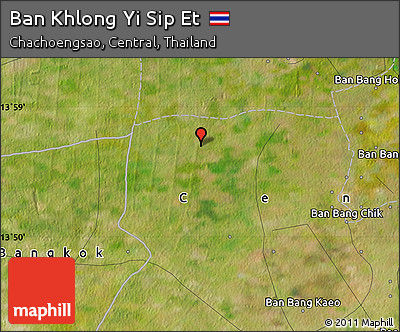 Satellite Map of Ban Khlong Yi Sip Et