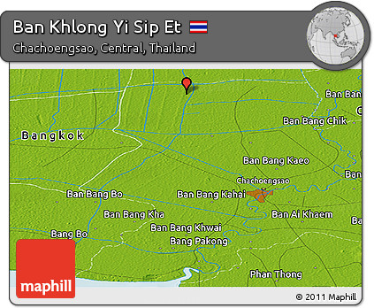 Physical Panoramic Map of Ban Khlong Yi Sip Et