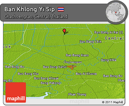 Physical Panoramic Map of Ban Khlong Yi Sip