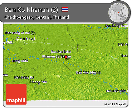 Physical Panoramic Map of Ban Ko Khanun (2)