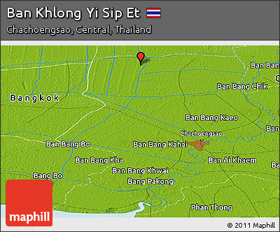 Physical Panoramic Map of Ban Khlong Yi Sip Et