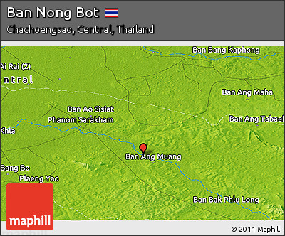 Physical Panoramic Map of Ban Nong Bot