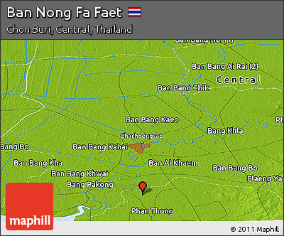 Physical Panoramic Map of Ban Nong Fa Faet