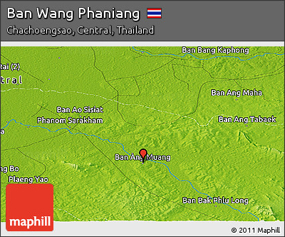 Physical Panoramic Map of Ban Wang Phaniang