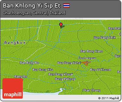 Physical Panoramic Map of Ban Khlong Yi Sip Et