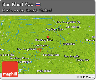 Physical Panoramic Map of Ban Khu I Kop