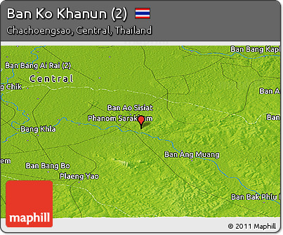 Physical Panoramic Map of Ban Ko Khanun (2)