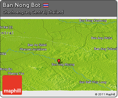 Physical Panoramic Map of Ban Nong Bot