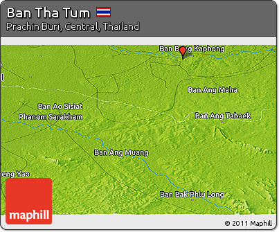 Physical Panoramic Map of Ban Tha Tum