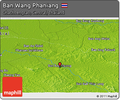 Physical Panoramic Map of Ban Wang Phaniang