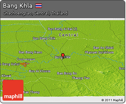 Physical Panoramic Map of Bang Khla