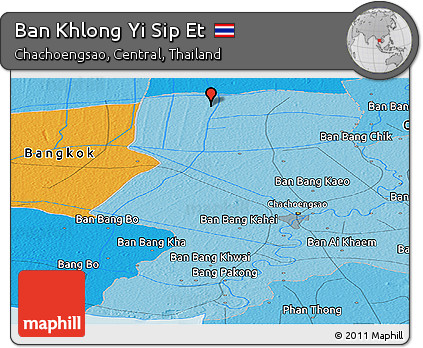 Political Panoramic Map of Ban Khlong Yi Sip Et