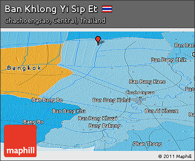 Political Panoramic Map of Ban Khlong Yi Sip Et