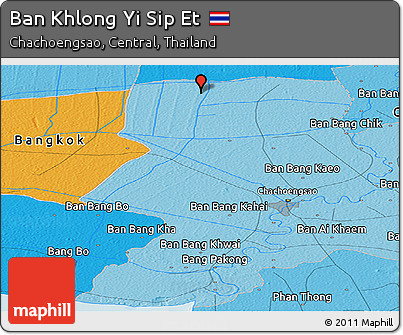 Political Panoramic Map of Ban Khlong Yi Sip Et