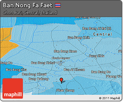 Political Panoramic Map of Ban Nong Fa Faet