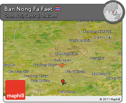 Satellite Panoramic Map of Ban Nong Fa Faet