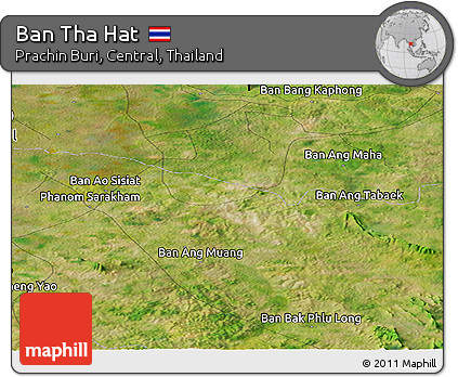 Satellite Panoramic Map of Ban Tha Hat