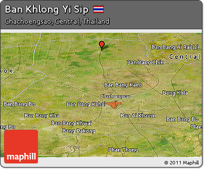 Satellite Panoramic Map of Ban Khlong Yi Sip