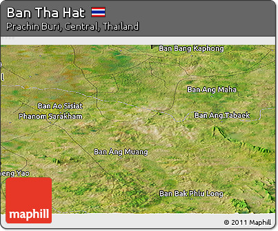 Satellite Panoramic Map of Ban Tha Hat