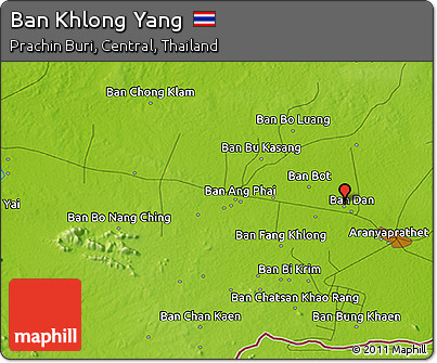 Physical 3D Map of Ban Khlong Yang